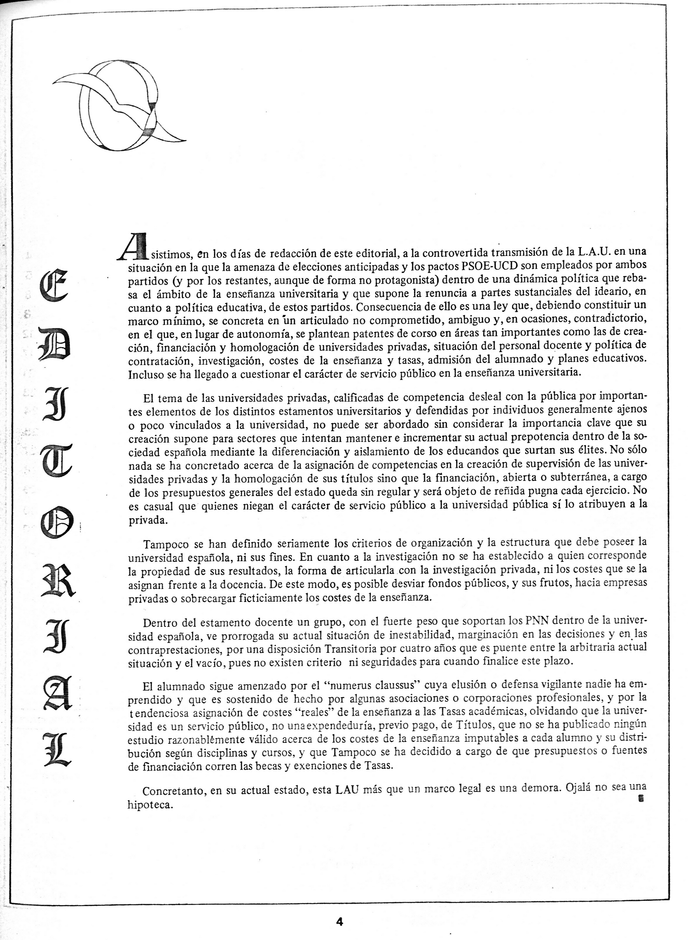 Página de Editorial Revista Albatros